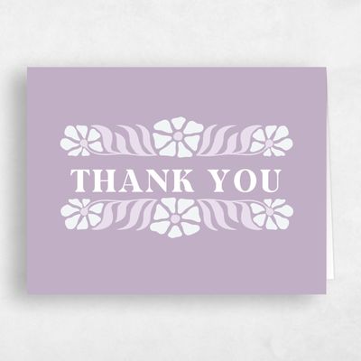 Lilac, Purple Wedding Thank You - Bellefleur Landscape