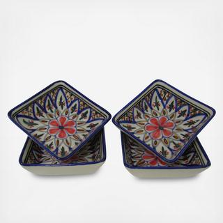 Tabarka Square Sauce Dish, Set of 4
