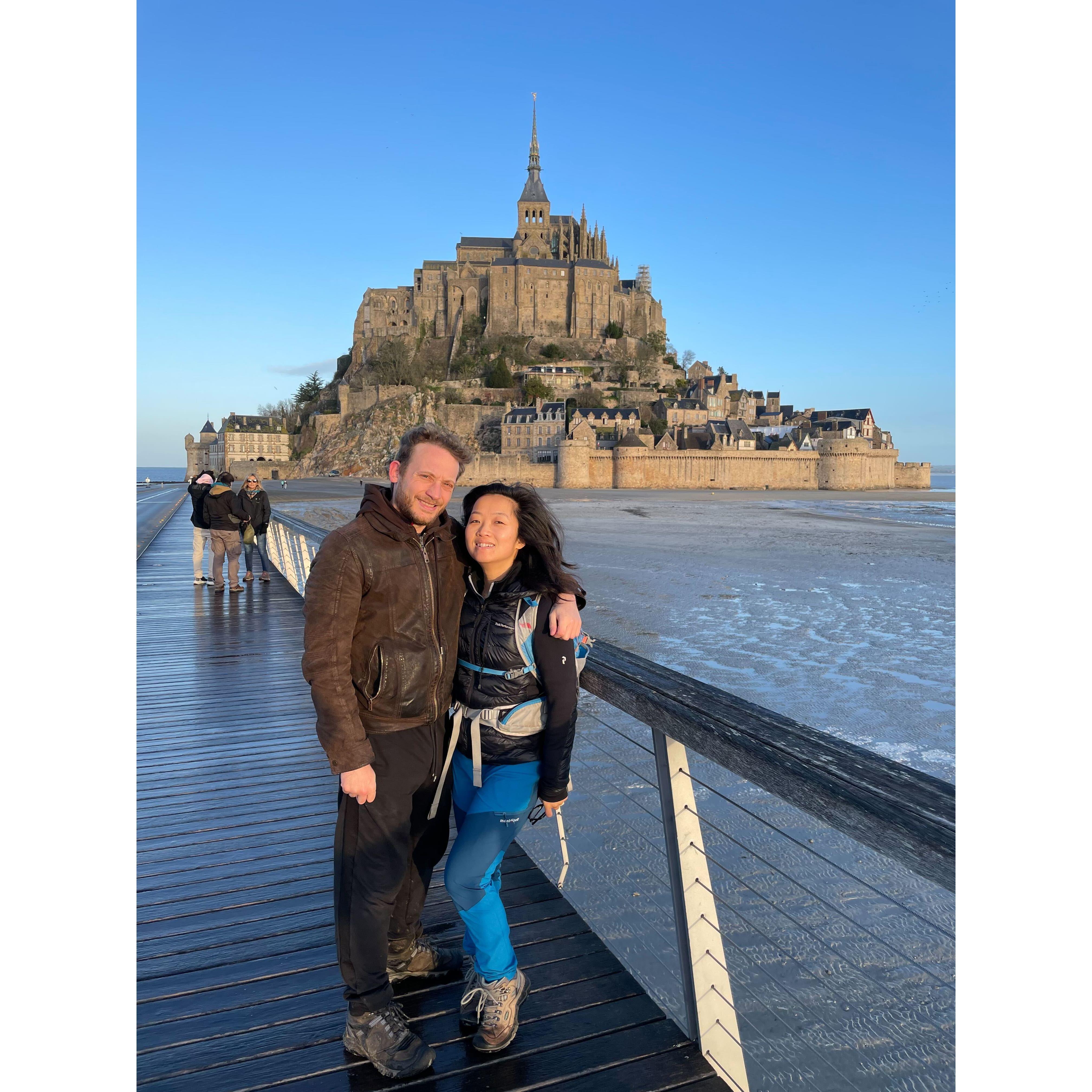 Mont Saint-Michel. Where the French defeated the English many times. It's also very romantic.