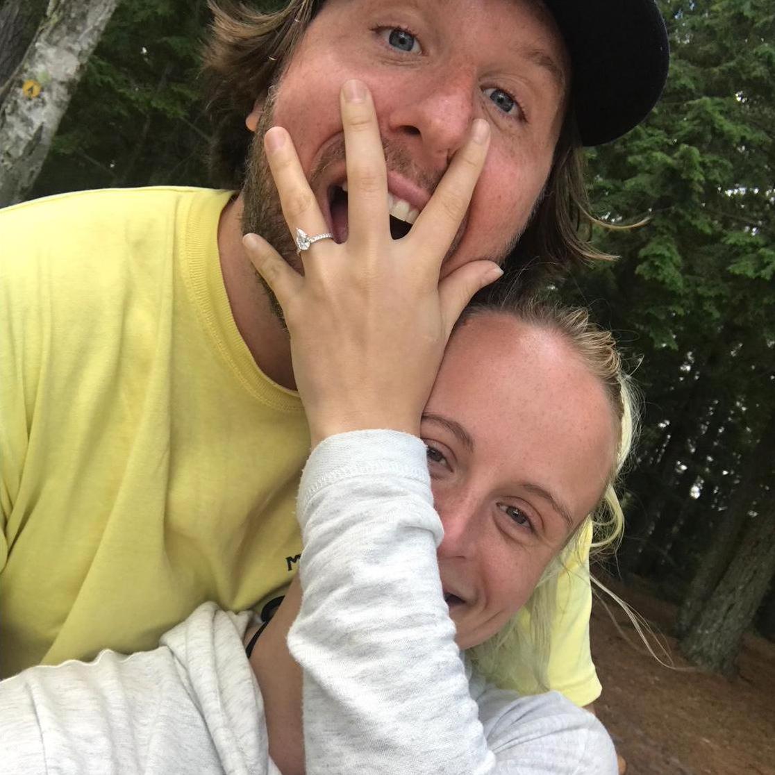 Right after Jay popped the question! On our favorite place, Love Island.