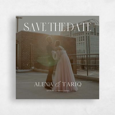 White Typography Wedding Save the Date - Cleveland Square