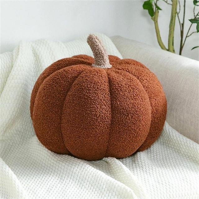 Pumpkin Pillow,Pumpkin Shaped Throw Pillow Cushion, Pumpkin Plush Floor Pillow,Pumpkin Pillow Decor ,Halloween Pumpkin Decorative Pillow Cushion for Home Decor Halloween Party Favors (11'', Brown2)