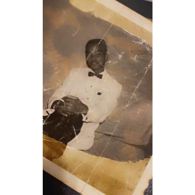 In loving memory of Noble Bradley (Grandfather of Bride).