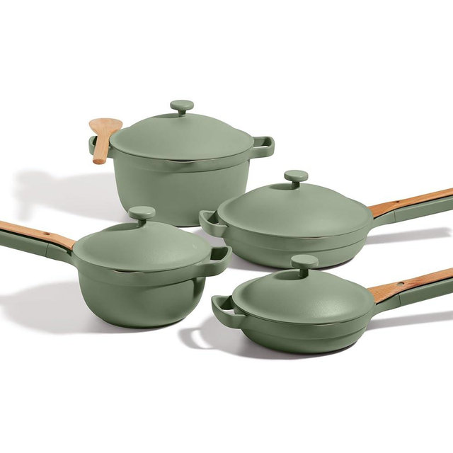 Our Place Cookware Set - Complete 13-Piece Set Including Always Pan 2.0, Mini Always Pan, Perfect Pot, and Mini Perfect Pot | Multifunctional, Toxin-Free Nonstick | Replaces 36 Pieces | Sage