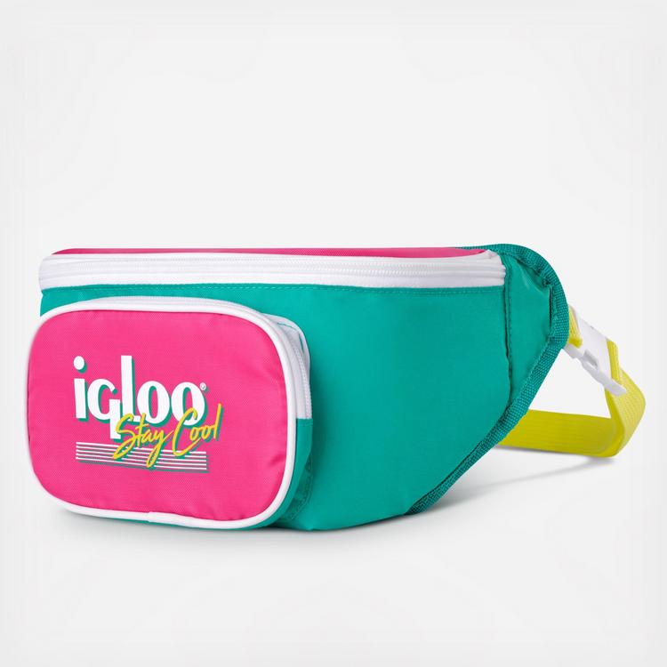 Igloo 90s Retro Collection Square Neon Lunch Box Soft Side Cooler Bag with  Strap 