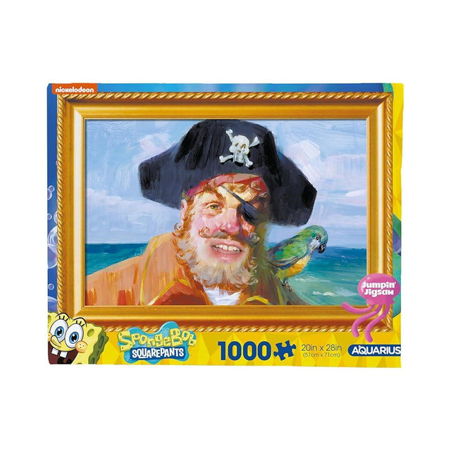 Aquarius Spongebob Painty The Pirate 1000pc Puzzle (1000 Piece Jigsaw Puzzle) - Glare Free - Precision Fit - Officially Licensed SongeBob SqaurePants Merchandise & Collectibles -22x28 Inches