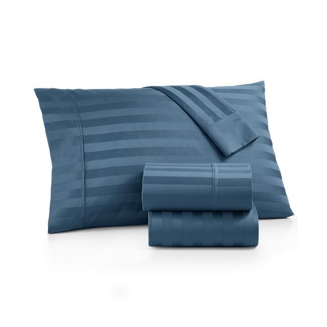 AQ Textiles Bergen Stripe 4-Pc. King Sheet Set, 1000 Thread Count 100% Certified Egyptian Cotton