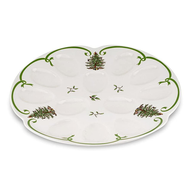 Spode Christmas Tree Devilled Egg Dish
