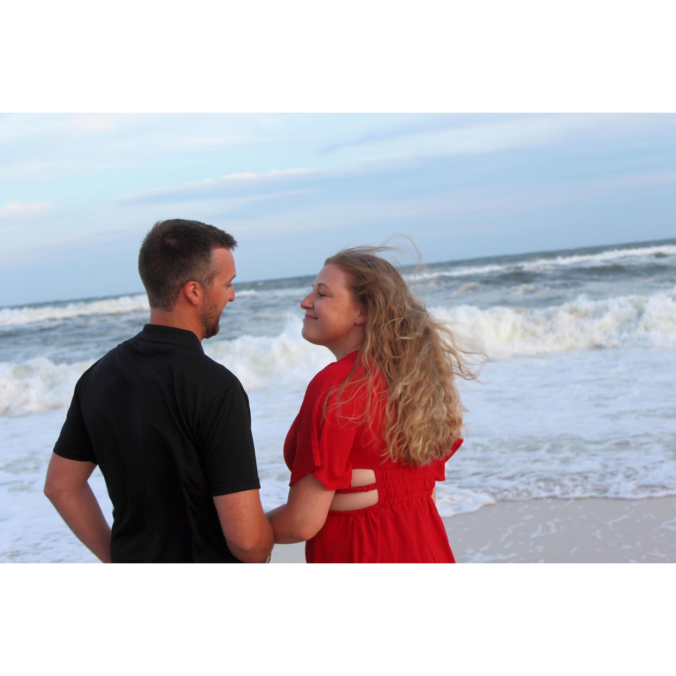 Moments before the proposal!