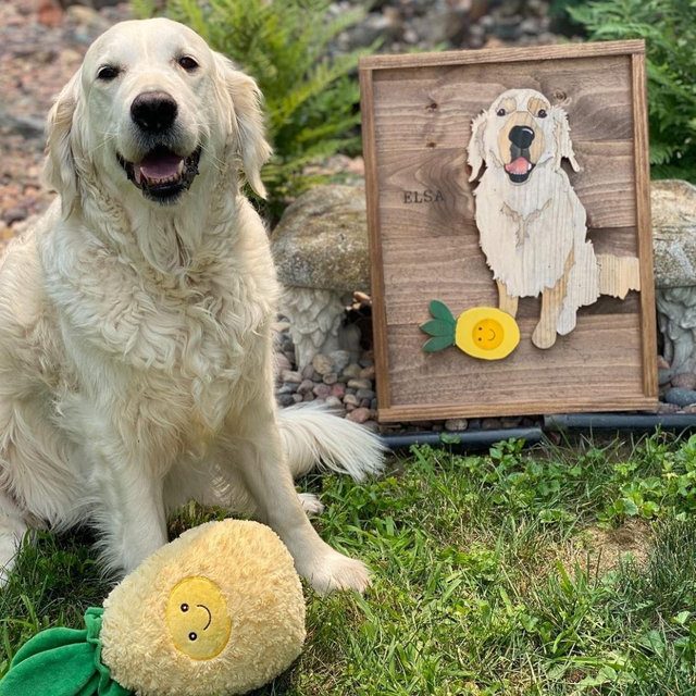 Custom Wooden Pet Portrait