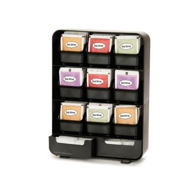 Mind Reader 9 Removable Drawers Tea Bag holder and Condiment Organizer