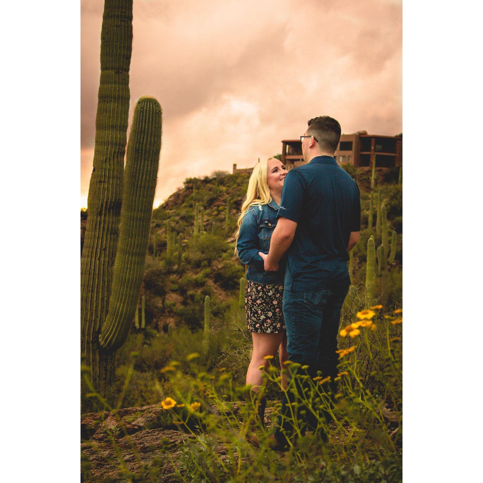 Engagement photo on the golf course!!