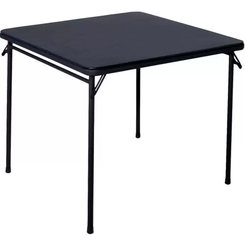 Cosco 33.81-in x 33.81-in Outdoor Square Black Folding Table