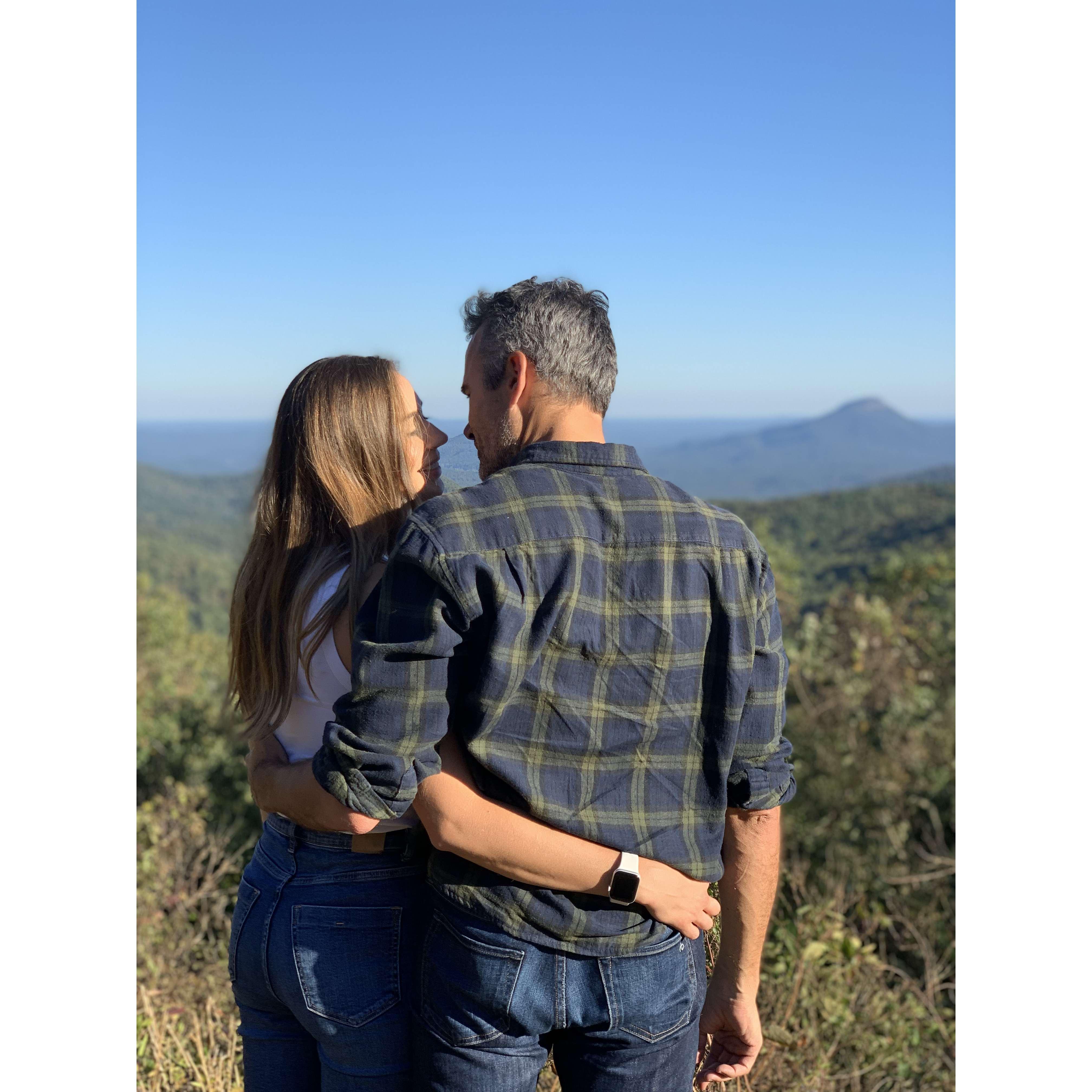 Taking in the views during our first weekend together after Clarissa moved to Georgia to be near Will.
