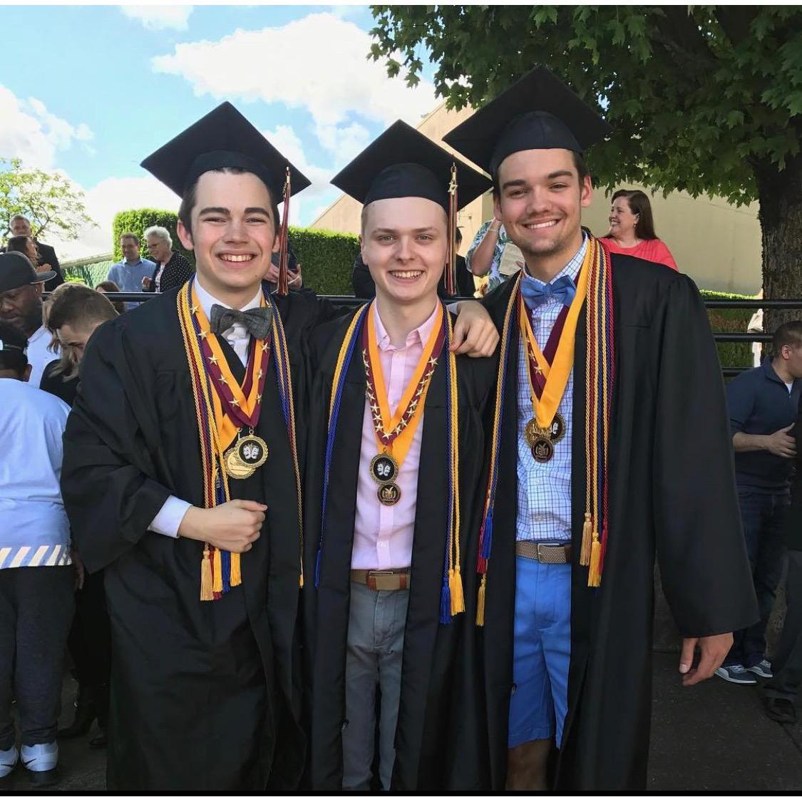 Isaac, Nathan and Davis graduate high school with distinction