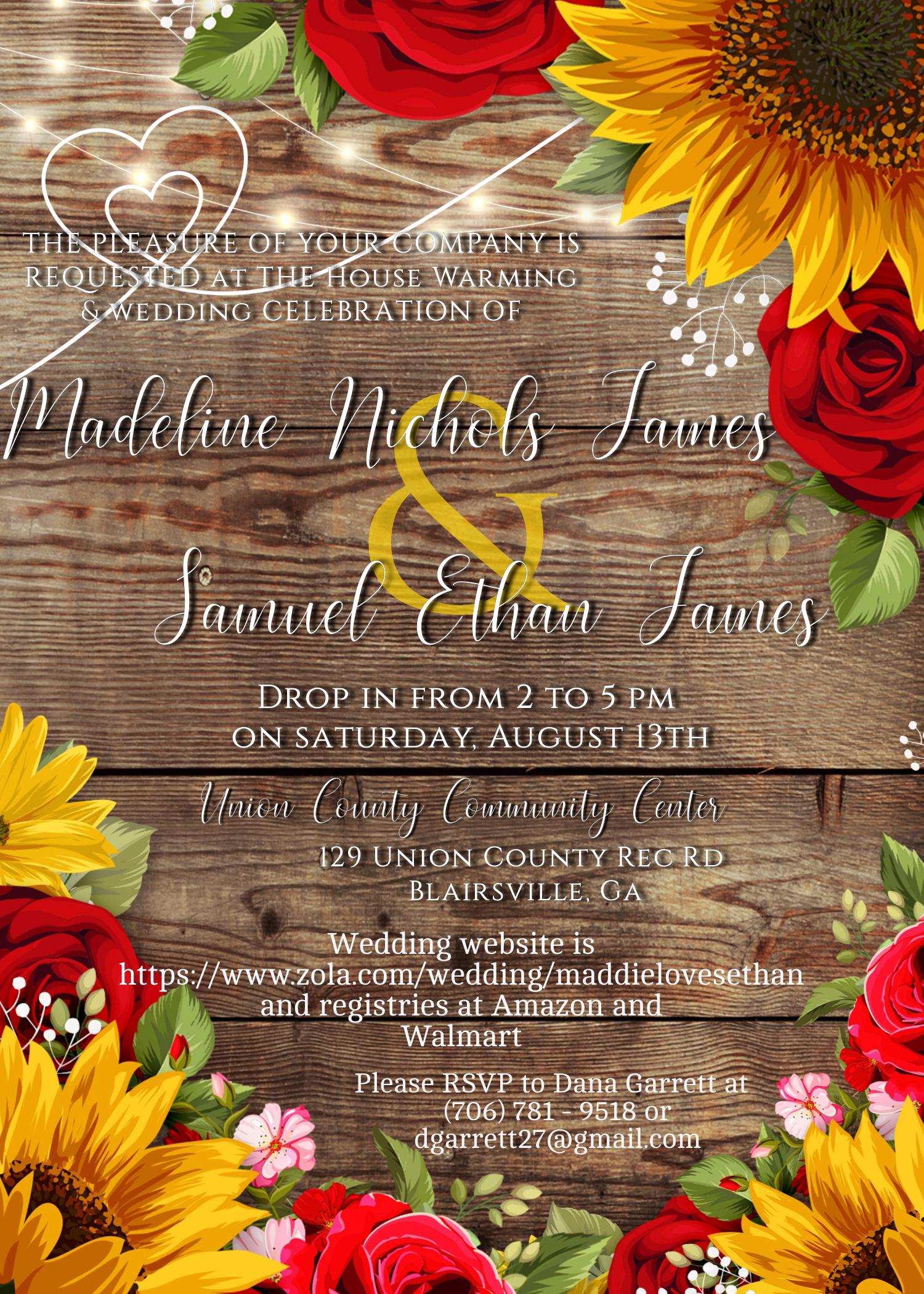 The Wedding Website of Madeline Nichols and Ethan James
