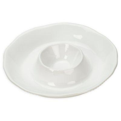 Modern Farmhouse Home Organic Bead Chip and Dip in White