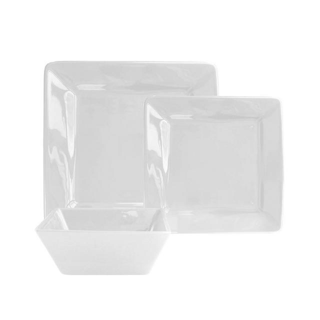 American Atelier Kingsley Casual Square 12-Piece Dinnerware Set, Service for 4