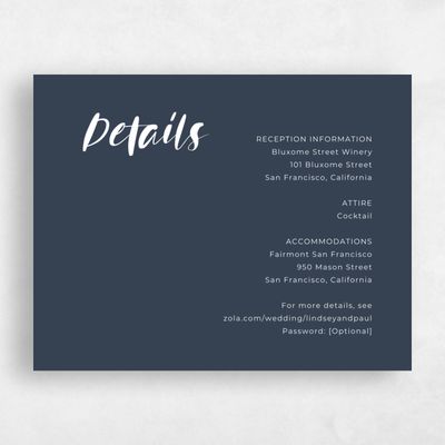 Blue Simple Wedding Enclosure - Lyons