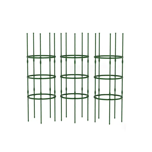 Gymax 3-Pack Adjustable 60" Plant Support Cage for Garden Tomatoes with Trellis Design