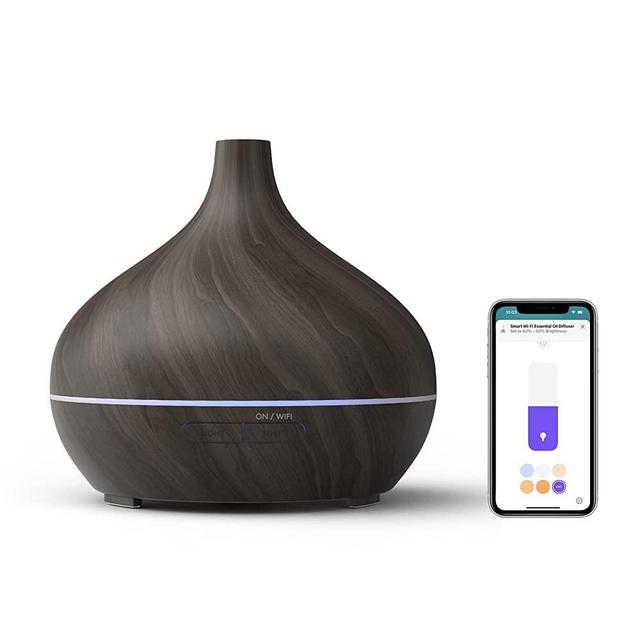 Meross Smart WiFi Essential Oil Diffuser Works with Apple HomeKit, Alexa & Google Home, Ultrasonic Aromatherapy Diffuser & Mist Humidifier with Voice & APP Remote Control, Schedule & Timer, RGB Light
