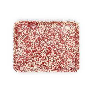 Burgundy Splatter Large Rectangle/Jelly Roll Tray