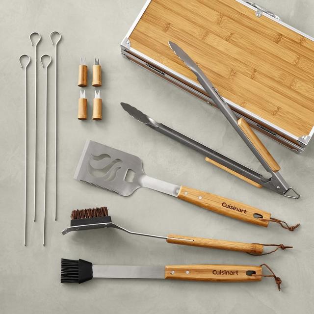 Cuisinart 13-Piece Bamboo Handle Grill Tool Set