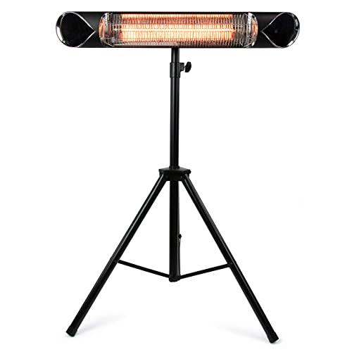 Briza Infrared Patio Heater - Electric Patio Heater - Outdoor Heater - Indoor/Outdoor Heater - Wall Heater - Garage Heater - Portable Heater - 1500W - use with Stand - Mount to Ceiling/Wall