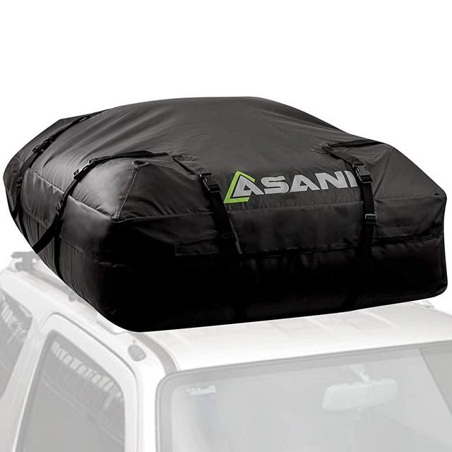 Waterproof Car Roof Top Cargo Carrier Bag with 8 Heavy-Duty Straps and Buckles | Weatherproof Luggage Roofbag for Rooftop Racks | Car Topper Bag for Sedan, SUV, Vans & More (15 Cubic Feet)