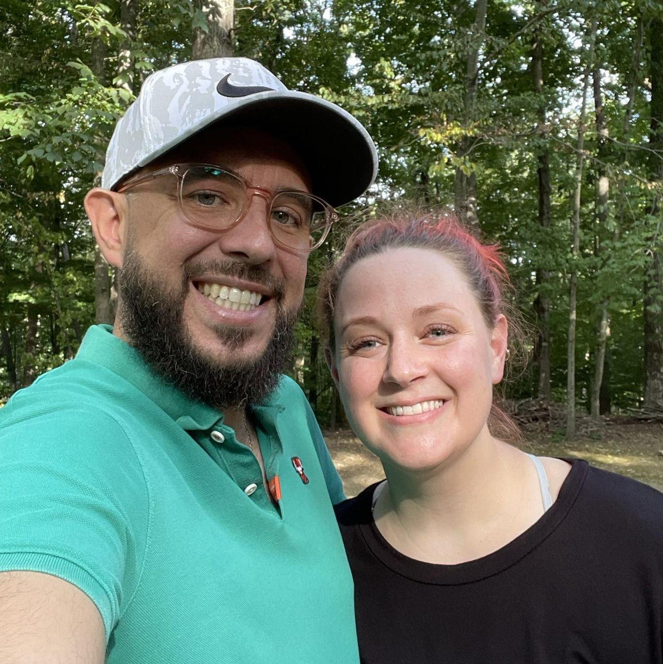Post ceremony selfie in our yard - 2022