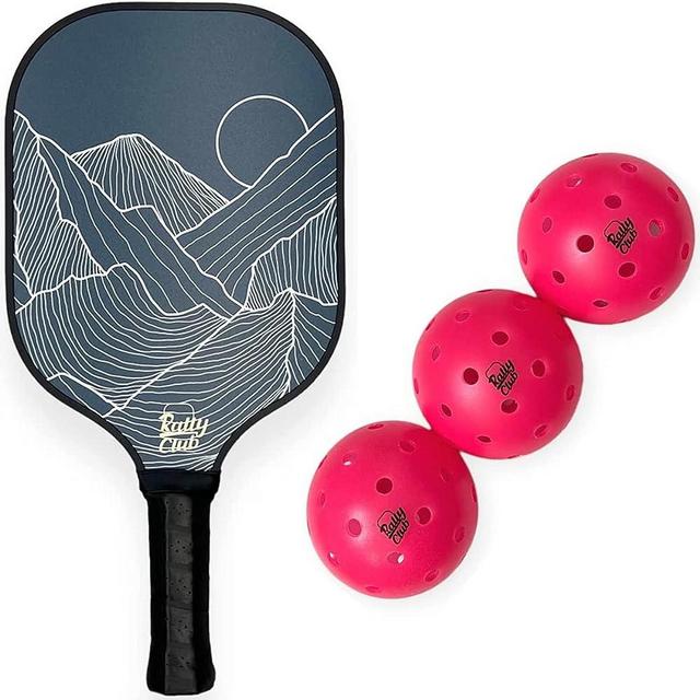 Rally Club Journey Paddle + Neon Pink Pickleballs (3 Pack)