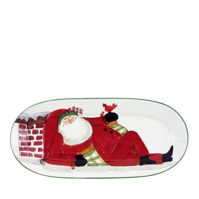 VIETRI Old St. Nick Small Oval Platter