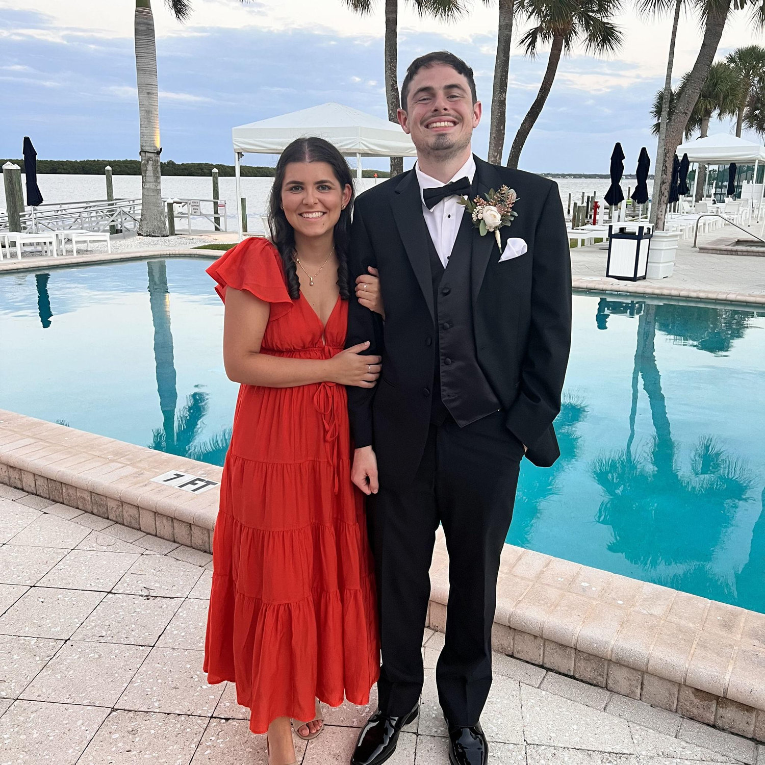 Celebrating our third anniversary (at a wedding!) - Clearwater, FL
