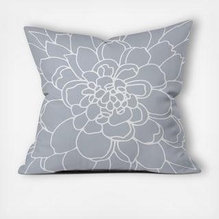 Iceland Frost Blue Throw Pillow