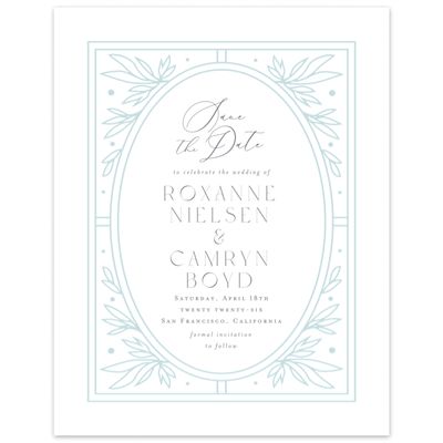 Iceberg, Blue Wedding Digital Save the Date - Poplar Classic