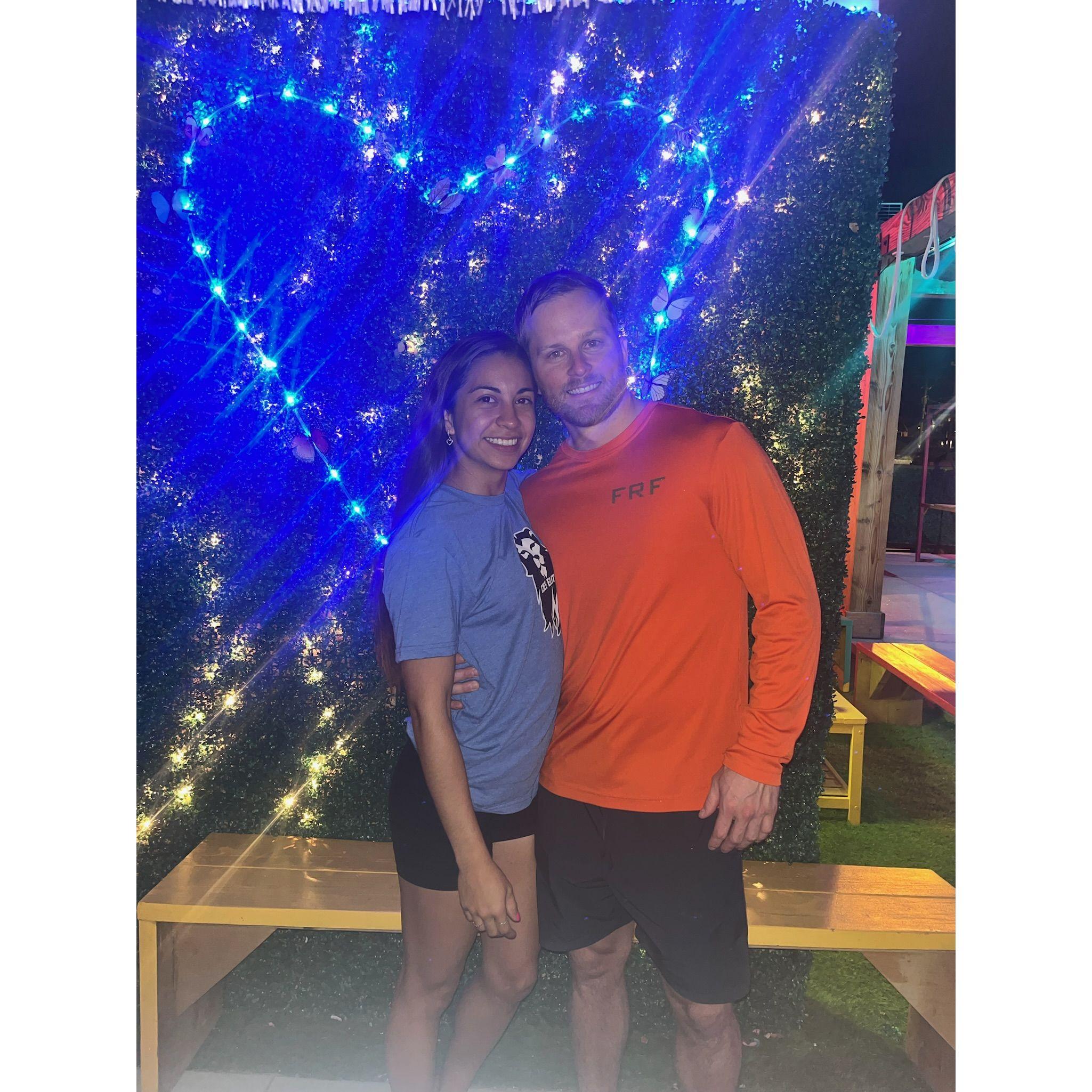 A night out after a hike.