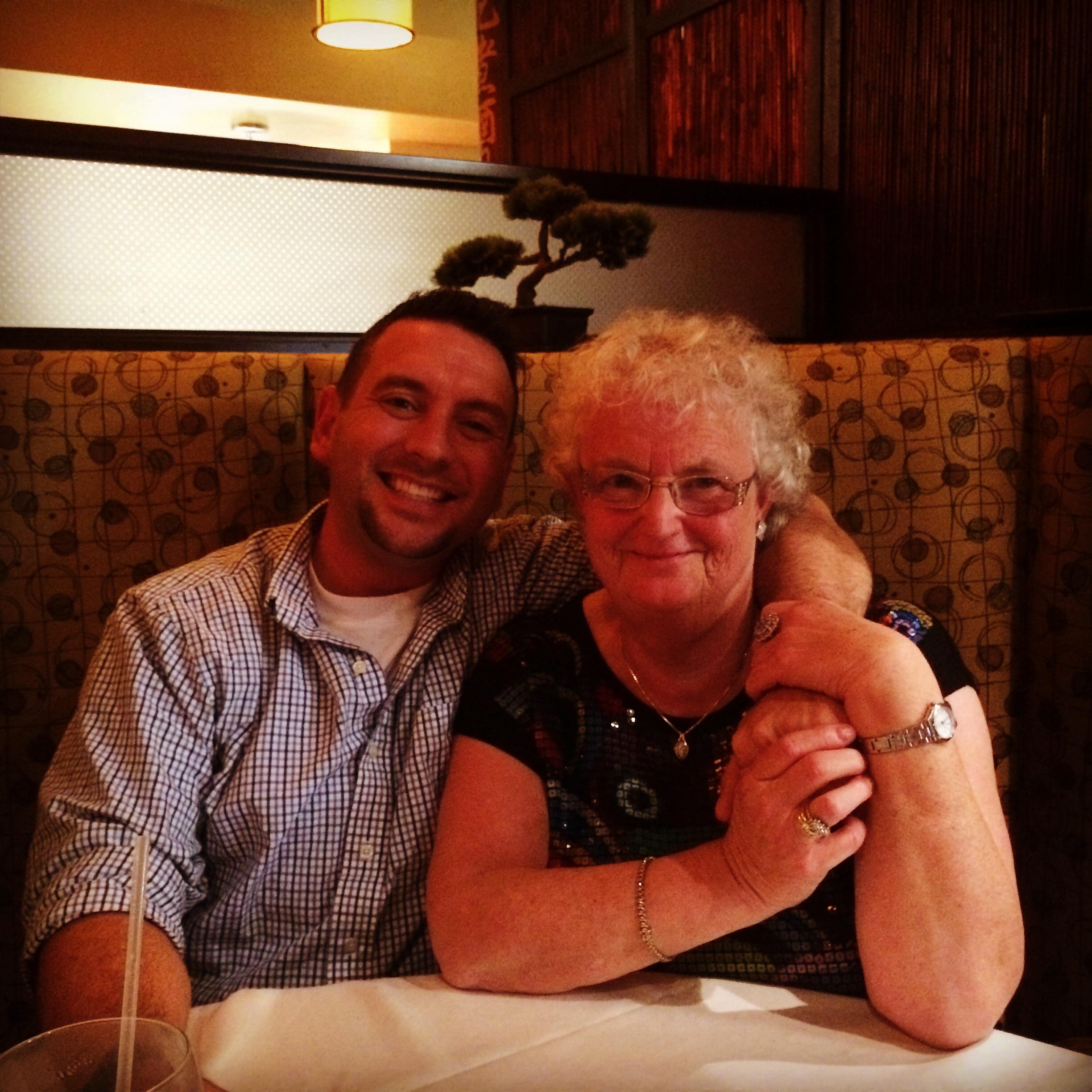 Paul (Claire's brother) and their Auntie Barbara!