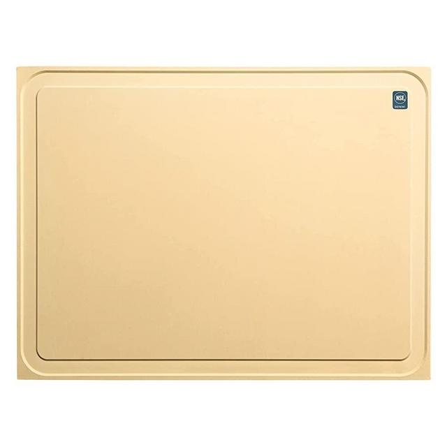 NoTrax 12" x 18" x 0.5" Sani-Tuff T45 Natural Rubber Cutting Board with Juice Groove, Non-Skid Professional-Grade, Made in USA, T45L2G12BF