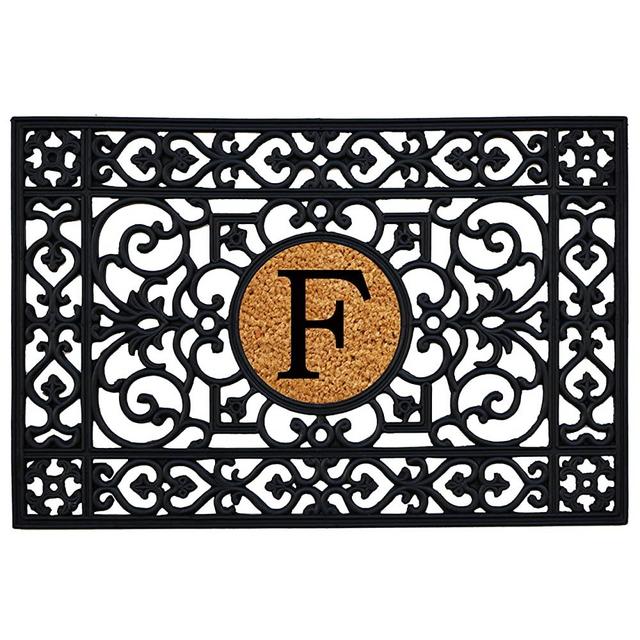 Calloway Mills 160012436F Rubber Monogram Insert Doormat, 2' x 3' (Letter F)