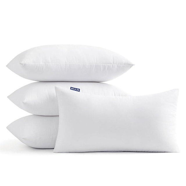 MIULEE 12x20 Inch Throw Pillow Insert Set of 4,Premium Pillow Stuffer Sham Rectangle for Decorative Cushion Bed Couch Sofa