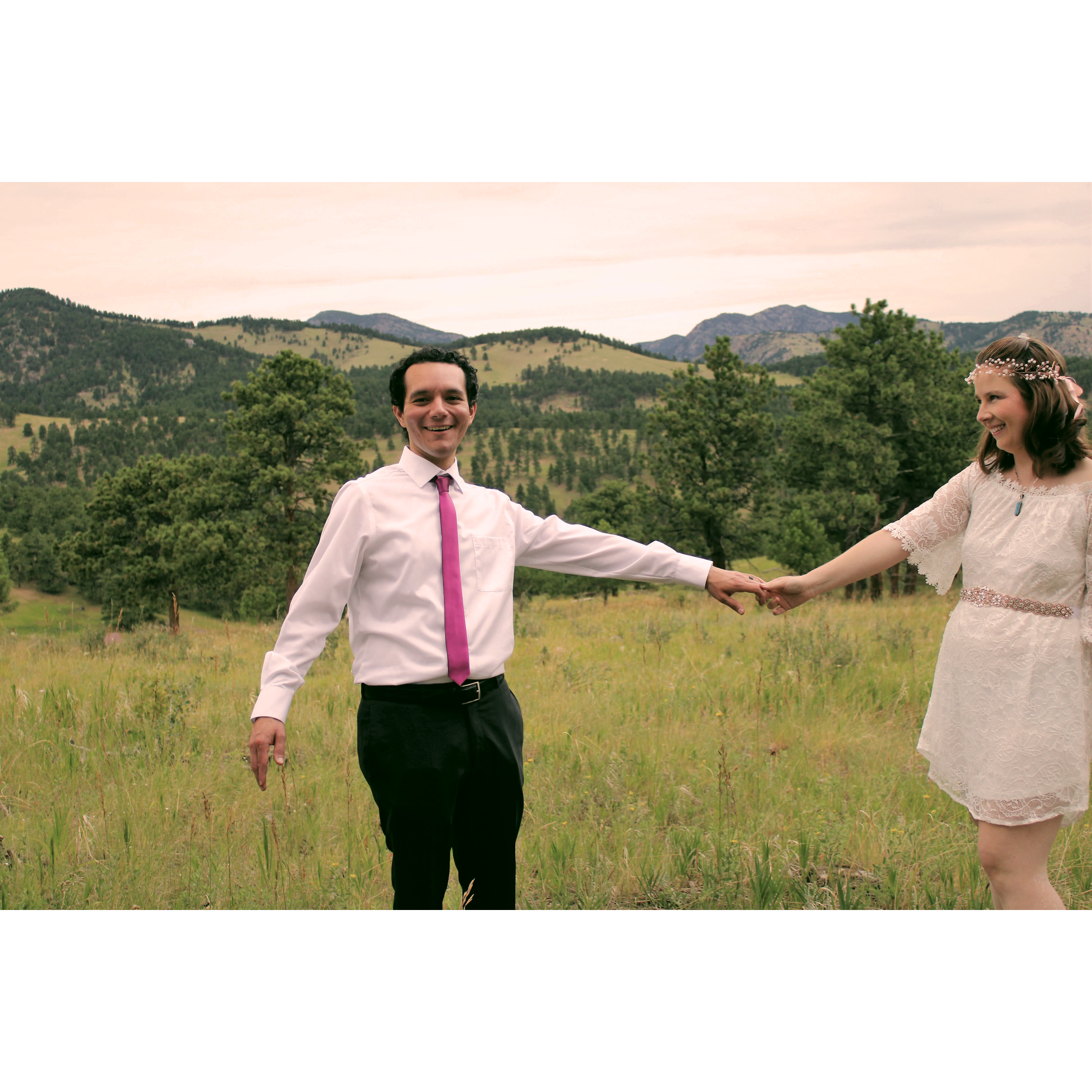 Love this shot! Not what we had planned but it's awesome! Wish it didn't cut Allie off on the side, but these are the happy little accidents that occur when you take your own elopement photos!