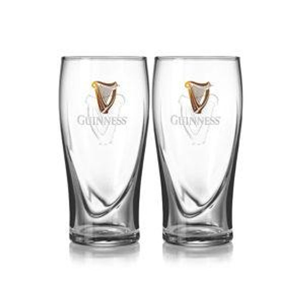 Guinness Embossed 4 Pack Pint Glass