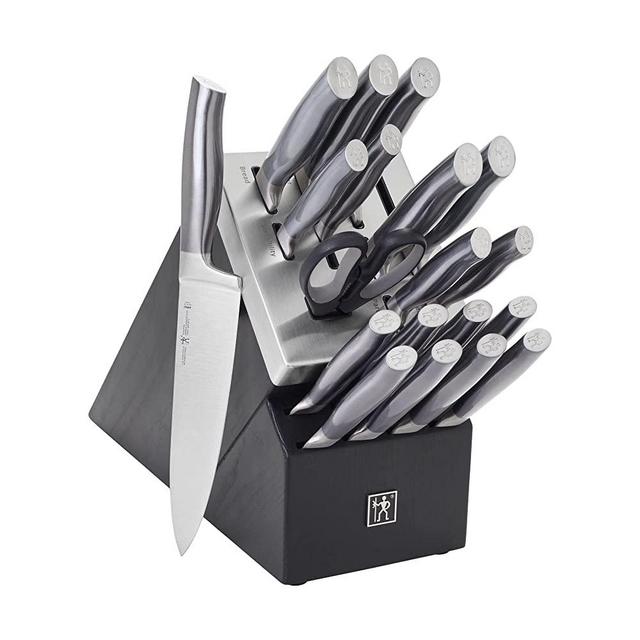 Henckels Graphite 20-pc Self-Sharpening Knife Set with Block - Black