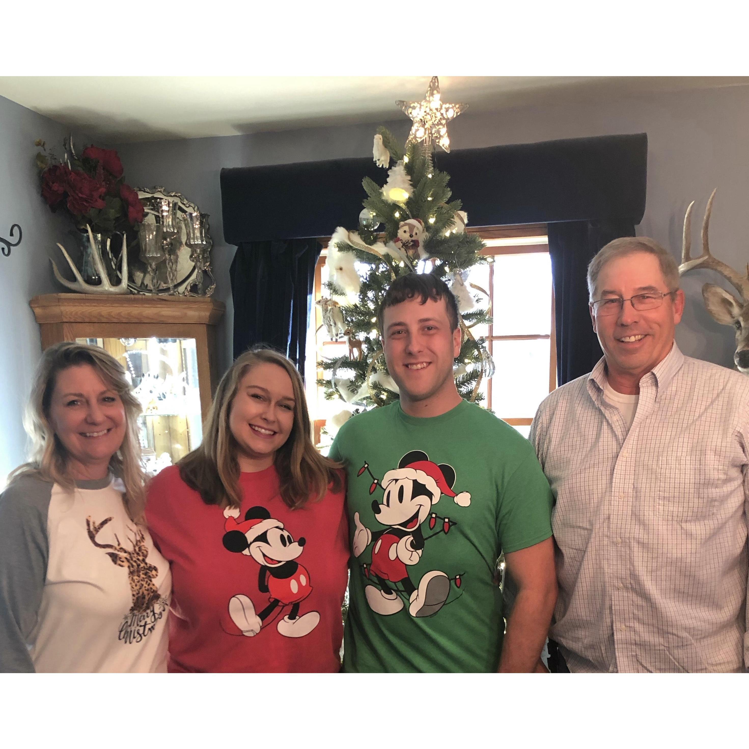 Christmas morning with Jenna’s parents