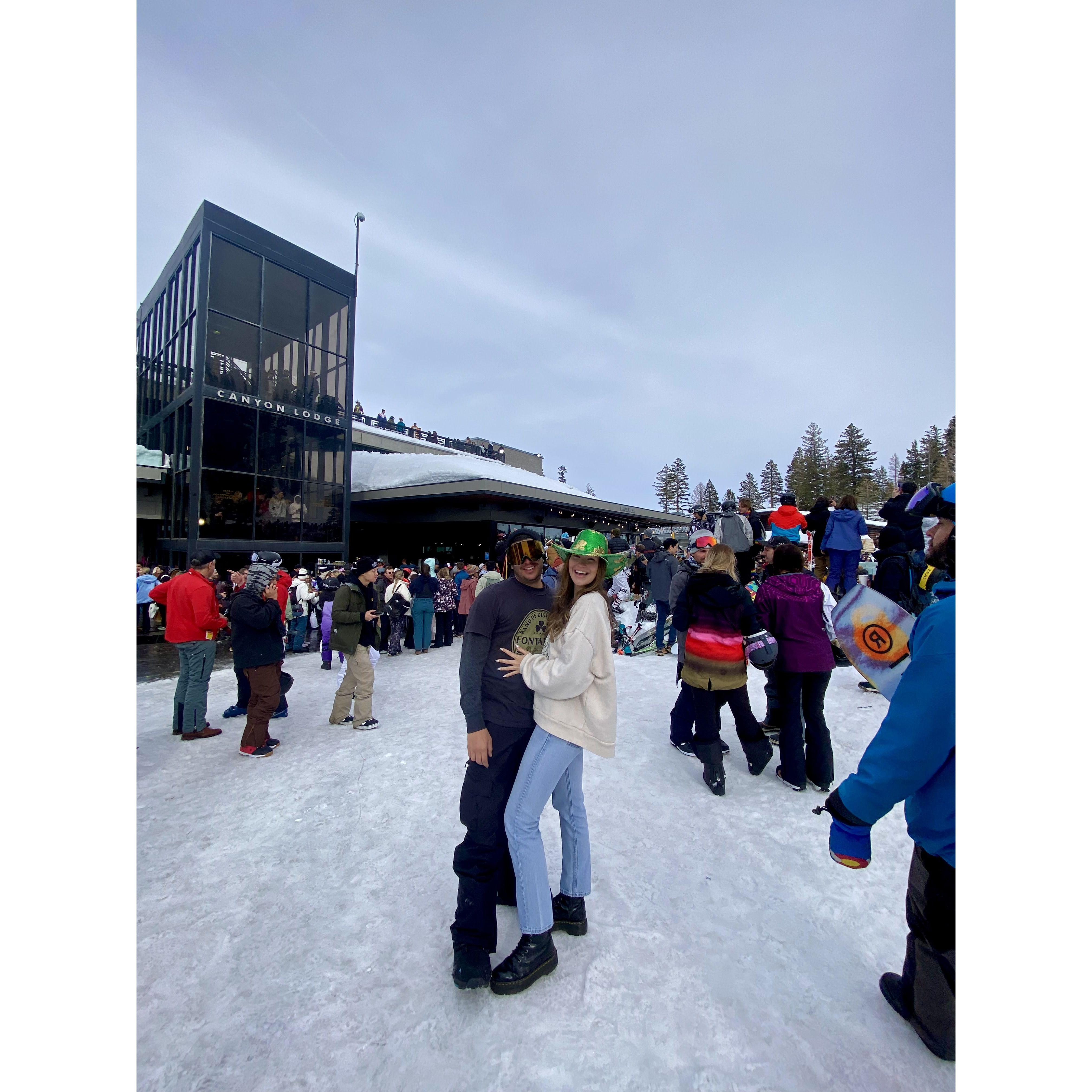 Our first trip together to Mammoth for St. Patricks Day!
