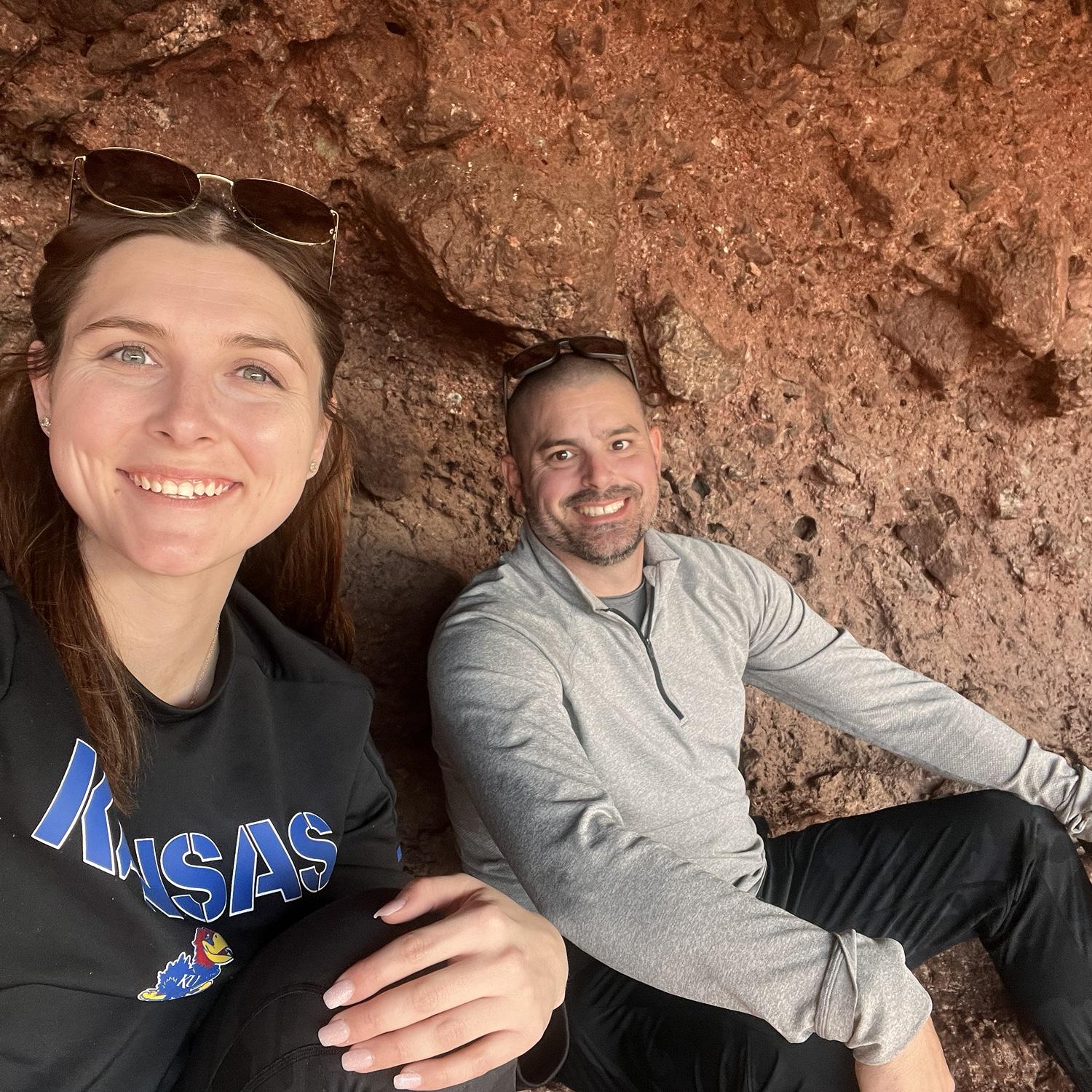 Somewhere up on a big rock together