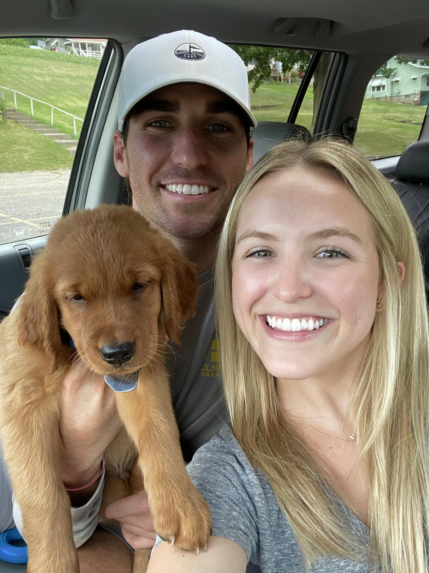 The day we picked up our best buddy, Hudson!