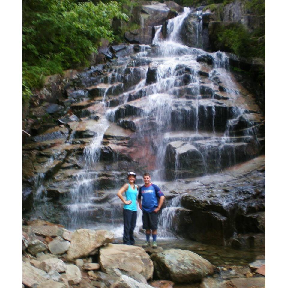 Falling waters trail on our way to the Franconia ridge