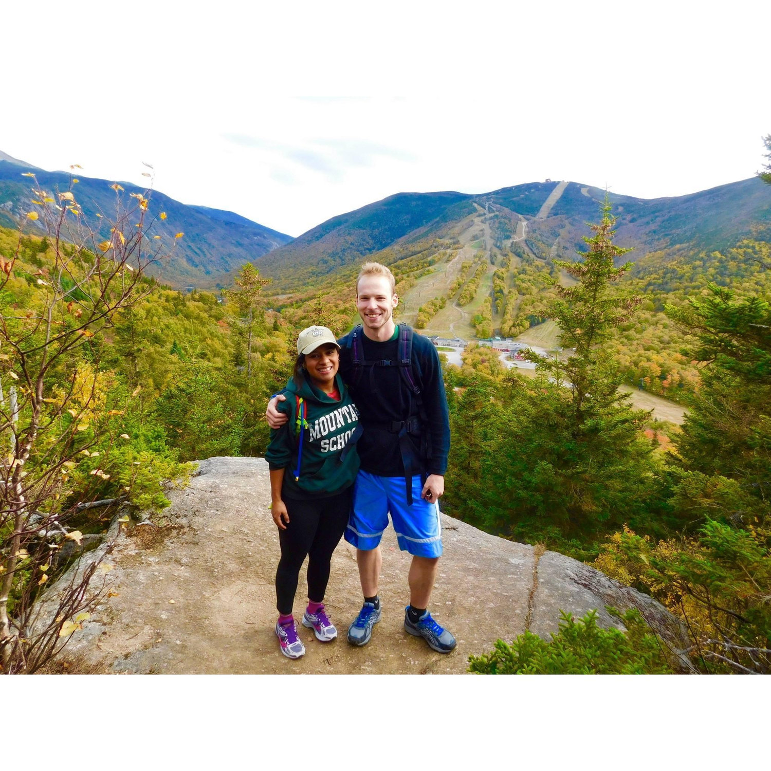 At the top of Arist's Bluffs in the White Mountains in New Hampshire!