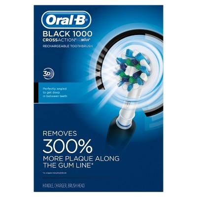 Oral-B Black Pro Crossaction 1000 Rechargeable Electric Toothbrush